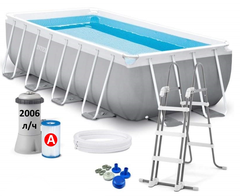 Каркасний басейн 400 x 200 x 100 см Prism Rectangular Frame Pool