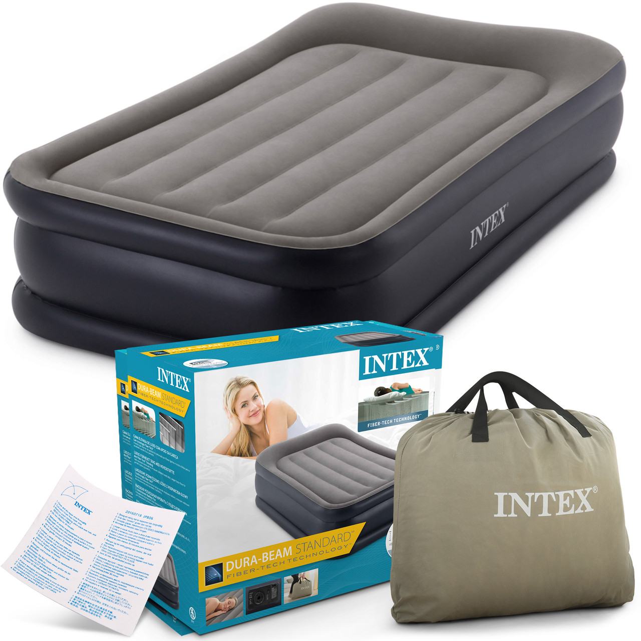 Надувне ліжко 191 x 99 x 42 см DELUXE PILLOW