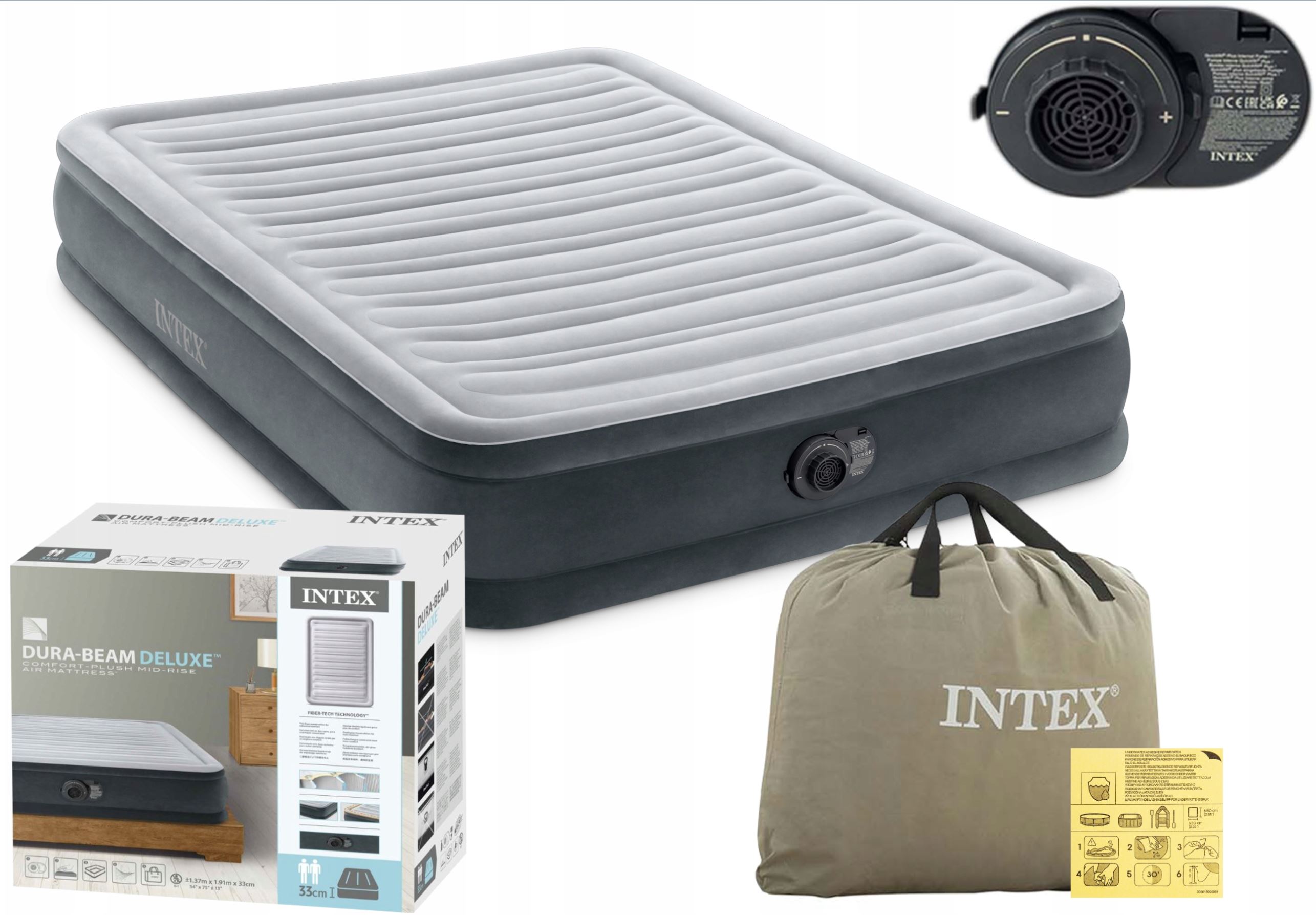 Надувне ліжко 191 x 137 x 33 см COMFORT-PLUSH